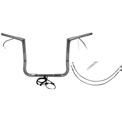 PartzBiz HD FBI-701214 - FBI Chrome 14" Flat Top Plug n Play EZ 1-1/4" Handlebar Kit Harley 14-15 FLH/T | 701214 PartzBiz HD FBI-701214 - FBI Chrome 14" Flat Top Plug n Play EZ 1-1/4" Handlebar Kit Harley 14-15 FLH/T | 701214