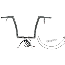 PartzBiz HD FBI-702914 - FBI Chrome 14" Flat Top Plug n Play EZ 1-1/4" Handlebar Kit Harley 16-20 FLTRX/S | 702914 PartzBiz HD FBI-702914 - FBI Chrome 14" Flat Top Plug n Play EZ 1-1/4" Handlebar Kit Harley 16-20 FLTRX/S | 702914