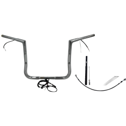 PartzBiz HD FBI-712014 - FBI Chrome 14" Flat Top Plug n Play EZ 1-1/4" Handlebar Kit Harley 21-23 FLH/T | 712014 PartzBiz HD FBI-712014 - FBI Chrome 14" Flat Top Plug n Play EZ 1-1/4" Handlebar Kit Harley 21-23 FLH/T | 712014