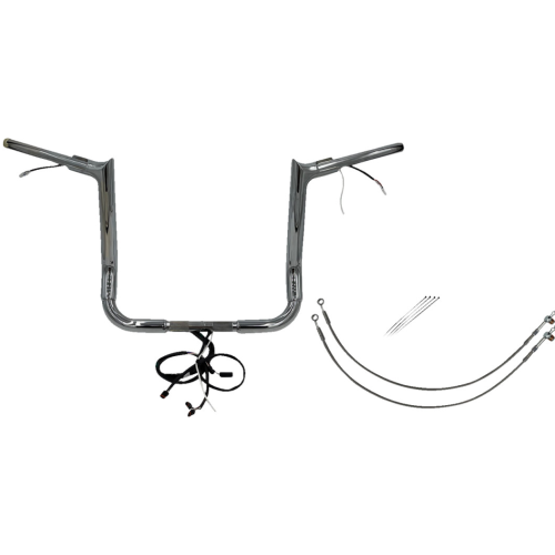 PartzBiz HD: 4416161-FBI Chrome 14 ” Pointed Top Plug n Play EZ 1-1/2 ” ชุดแฮนด์บาร์ Harley 14-15 FLH/T | 801214 PartzBiz HD: 4416161-FBI Chrome 14 ” Pointed Top Plug n Play EZ 1-1/2 ” ชุดแฮนด์บาร์ Harley 14-15 FLH/T | 801214