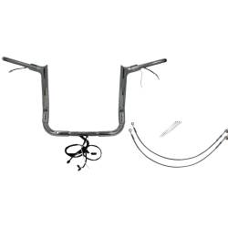 PartzBiz HD FBI-802214 - FBI Chrome 14" Pointed Top Plug n Play EZ 1-1/2" Handlebar Kit Harley 16-20 FLH/T | 802214 PartzBiz HD FBI-802214 - FBI Chrome 14" Pointed Top Plug n Play EZ 1-1/2" Handlebar Kit Harley 16-20 FLH/T | 802214