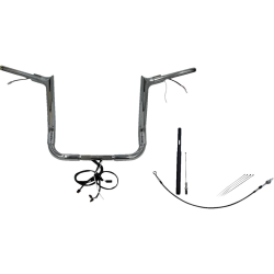 PartzBiz HD FBI-812014 - FBI Chrome 14" Pointed Top Plug n Play EZ 1-1/2" Handlebar Kit Harley 21-23 FLH/T | 812014 PartzBiz HD FBI-812014 - FBI Chrome 14" Pointed Top Plug n Play EZ 1-1/2" Handlebar Kit Harley 21-23 FLH/T | 812014