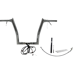 PartzBiz HD FBI-812914 - FBI Chrome 14" Pointed Top Plug n Play EZ 1-1/2" Handlebar Kit Harley 21-23 FLTRX/S FLTRU | 812914 PartzBiz HD FBI-812914 - FBI Chrome 14" Pointed Top Plug n Play EZ 1-1/2" Handlebar Kit Harley 21-23 FLTRX/S FLTRU | 812914