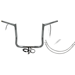 PartzBiz HD FBI-902214 - FBI Chrome 14" Pointed Top Plug n Play EZ 1-1/4" Handlebar Kit Harley 16-20 FLH/T | 902214 PartzBiz HD FBI-902214 - FBI Chrome 14" Pointed Top Plug n Play EZ 1-1/4" Handlebar Kit Harley 16-20 FLH/T | 902214