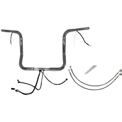 PartzBiz HD FBI-902514 - FBI Chrome 14" Round Top Plug n Play EZ 1-1/4" Handlebar Kit Harley 16-20 FLH/T | 902514 PartzBiz HD FBI-902514 - FBI Chrome 14" Round Top Plug n Play EZ 1-1/4" Handlebar Kit Harley 16-20 FLH/T | 902514