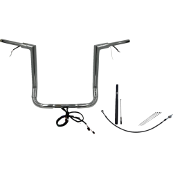 PartzBiz HD FBI-612016 - FBI Chrome 16" Flat Top Plug n Play EZ 1-1/2" Handlebar Kit Harley 21-23 FLH/T | 612016 PartzBiz HD FBI-612016 - FBI Chrome 16" Flat Top Plug n Play EZ 1-1/2" Handlebar Kit Harley 21-23 FLH/T | 612016