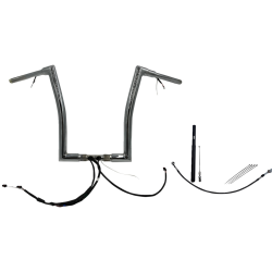 PartzBiz HD FBI-612916 - FBI Chrome 16" Flat Top Plug n Play EZ 1-1/2" Handlebar Kit Harley 21-23 FLTRX/S; FLTRU | 612916 PartzBiz HD FBI-612916 - FBI Chrome 16" Flat Top Plug n Play EZ 1-1/2" Handlebar Kit Harley 21-23 FLTRX/S; FLTRU | 612916