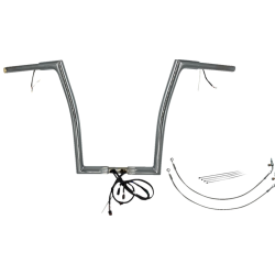 PartzBiz HD FBI-701916 - FBI Chrome 16" Flat Top Plug n Play EZ 1-1/4" Handlebar Kit Harley 15 FLTRX/S | 701916 PartzBiz HD FBI-701916 - FBI Chrome 16" Flat Top Plug n Play EZ 1-1/4" Handlebar Kit Harley 15 FLTRX/S | 701916