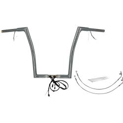 PartzBiz HD FBI-702916 - FBI Chrome 16" Flat Top Plug n Play EZ 1-1/4" Handlebar Kit Harley 16-20 FLTRX/S | 702916 PartzBiz HD FBI-702916 - FBI Chrome 16" Flat Top Plug n Play EZ 1-1/4" Handlebar Kit Harley 16-20 FLTRX/S | 702916