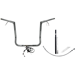 PartzBiz HD FBI-712016 - FBI Chrome 16" Flat Top Plug n Play EZ 1-1/4" Handlebar Kit Harley 21-23 FLH/T | 712016 PartzBiz HD FBI-712016 - FBI Chrome 16" Flat Top Plug n Play EZ 1-1/4" Handlebar Kit Harley 21-23 FLH/T | 712016