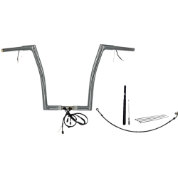 PartzBiz HD FBI-712916 - FBI Chrome 16" Flat Top Plug n Play EZ 1-1/4" Handlebar Kit Harley 21-23 FLTRX/S | 712916 PartzBiz HD FBI-712916 - FBI Chrome 16" Flat Top Plug n Play EZ 1-1/4" Handlebar Kit Harley 21-23 FLTRX/S | 712916
