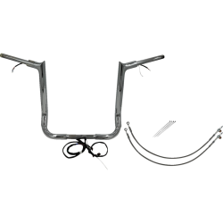 PartzBiz HD FBI-802216 - FBI Chrome 16" Pointed Top Plug n Play EZ 1-1/2" Handlebar Kit Harley 16-20 FLH/T | 802216 PartzBiz HD FBI-802216 - FBI Chrome 16" Pointed Top Plug n Play EZ 1-1/2" Handlebar Kit Harley 16-20 FLH/T | 802216