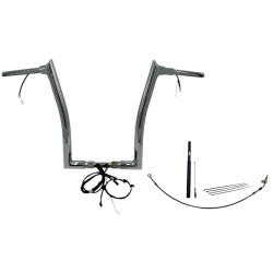 PartzBiz HD FBI-812916 - FBI Chrome 16" Pointed Top Plug n Play EZ 1-1/2" Handlebar Kit Harley 21-23 FLTRX/S FLTRU | 812916 PartzBiz HD FBI-812916 - FBI Chrome 16" Pointed Top Plug n Play EZ 1-1/2" Handlebar Kit Harley 21-23 FLTRX/S FLTRU | 812916