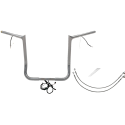 PartzBiz HD FBI-902216 - FBI Chrome 16" Pointed Top Plug n Play EZ 1-1/4" Handlebar Kit Harley 16-20 FLH/T | 902216 PartzBiz HD FBI-902216 - FBI Chrome 16" Pointed Top Plug n Play EZ 1-1/4" Handlebar Kit Harley 16-20 FLH/T | 902216