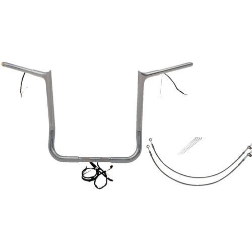 PartzBiz HD: 4416115-FBI Chrome 16" Pointed Top Plug n Play EZ 1-1/4" Handlebar Kit Harley 16-20 FLH/T | 902216