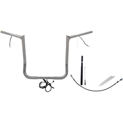 PartzBiz HD FBI-912016 - FBI Chrome 16" Pointed Top Plug n Play EZ 1-1/4" Handlebar Kit Harley 21-23 FLH/T | 912016 PartzBiz HD FBI-912016 - FBI Chrome 16" Pointed Top Plug n Play EZ 1-1/4" Handlebar Kit Harley 21-23 FLH/T | 912016