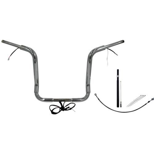 PartzBiz HD: 4416121-FBI Chrome 16 ” Round Top Plug n Play EZ 1-1/2 ” ชุดแฮนด์บาร์ Harley 21-23 FLH Touring | 812416 PartzBiz HD: 4416121-FBI Chrome 16 ” Round Top Plug n Play EZ 1-1/2 ” ชุดแฮนด์บาร์ Harley 21-23 FLH Touring | 812416