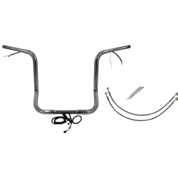 PartzBiz HD FBI-902516 - FBI Chrome 16" Round Top Plug n Play EZ 1-1/4" Handlebar Kit Harley 16-20 FLH/T | 902516 PartzBiz HD FBI-902516 - FBI Chrome 16" Round Top Plug n Play EZ 1-1/4" Handlebar Kit Harley 16-20 FLH/T | 902516