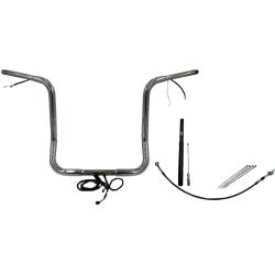 PartzBiz HD FBI-912516 - FBI Chrome 16" Round Top Plug n Play EZ 1-1/4" Handlebar Kit Harley 21-23 FLH/T | 912516 PartzBiz HD FBI-912516 - FBI Chrome 16" Round Top Plug n Play EZ 1-1/4" Handlebar Kit Harley 21-23 FLH/T | 912516