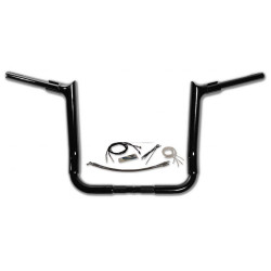 PartzBiz HD FBI-809214-B - FBI Fat Baggers 1-1/2 Black 14" EZ Install Pointed Handlelbar Cable PKG FLH 14-20 | 809214-B PartzBiz HD FBI-809214-B - FBI Fat Baggers 1-1/2 Black 14" EZ Install Pointed Handlelbar Cable PKG FLH 14-20 | 809214-B