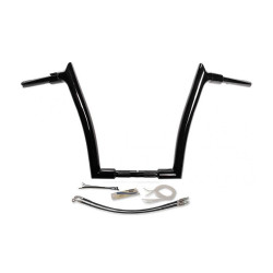 PartzBiz HD FBI-809314-B - FBI Fat Baggers 1-1/2 Black 14" EZ Install Pointed Handlelbar Cable PKG FLTR 15-20 | 809314-B PartzBiz HD FBI-809314-B - FBI Fat Baggers 1-1/2 Black 14" EZ Install Pointed Handlelbar Cable PKG FLTR 15-20 | 809314-B