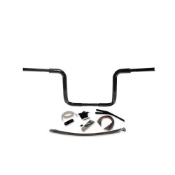 PartzBiz HD FBI-809416-B - FBI Fat Baggers 1-1/2 Black 16" EZ Install Rounded Top Handlelbar Cable PKG FLH 08-13 | 809416-B PartzBiz HD FBI-809416-B - FBI Fat Baggers 1-1/2 Black 16" EZ Install Rounded Top Handlelbar Cable PKG FLH 08-13 | 809416-B