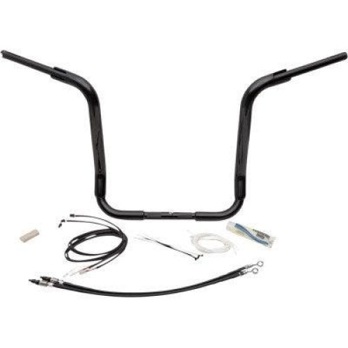 PartzBiz HD: 4416107-FBI Fat Baggers 1-1/2 Black 16" EZ Install Rounded Top Handlelbar Cable PKG FLH 14-20 809516-b 0601-5298 06015298
