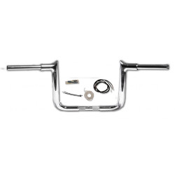 PartzBiz HD FBI-809212 - FBI Fat Baggers 1-1/2 Chrome 12" EZ Install Pointed Handlelbar Cable PKG FLH 14-20 | 809212 PartzBiz HD FBI-809212 - FBI Fat Baggers 1-1/2 Chrome 12" EZ Install Pointed Handlelbar Cable PKG FLH 14-20 | 809212