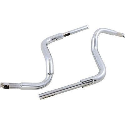 PartzBiz HD: 4416071-FBI Fat Baggers 1-1/2 Chrome 12" EZ Install Rounded Top Handlebar Batwing 14-20 803012 0601-5271 06015271