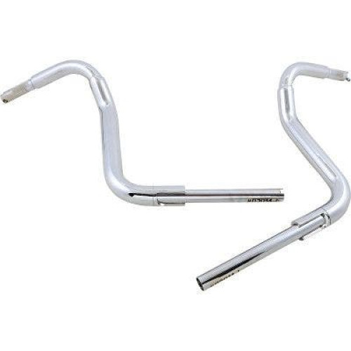 PartzBiz HD: 4416072-FBI Fat Baggers 1-1/2 Chrome 12” EZ ติดตั้งสายแฮนด์บาร์แบบโค้งมน PKG FLH 14-20 809512 0601-5293 06015293