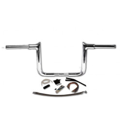 PartzBiz HD FBI-809114 - FBI Fat Baggers 1-1/2 Chrome 14" EZ Install Pointed Handlelbar Cable PKG FLH 08-13 | 809114 PartzBiz HD FBI-809114 - FBI Fat Baggers 1-1/2 Chrome 14" EZ Install Pointed Handlelbar Cable PKG FLH 08-13 | 809114