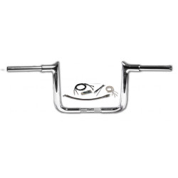 PartzBiz HD FBI-809214 - FBI Fat Baggers 1-1/2 Chrome 14" EZ Install Pointed Handlelbar Cable PKG FLH 14-20 | 809214 PartzBiz HD FBI-809214 - FBI Fat Baggers 1-1/2 Chrome 14" EZ Install Pointed Handlelbar Cable PKG FLH 14-20 | 809214