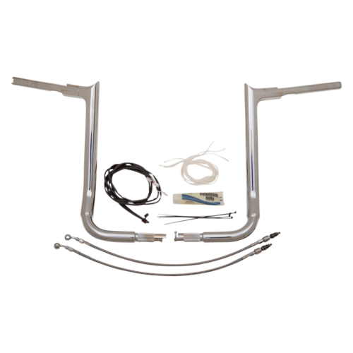 PartzBiz HD: 4416085-FBI Fat Baggers 1-1/2 โครเมียม 16” EZ ติดตั้งสายแฮนด์ปลายแหลม PKG FLH 14-20 | 809216