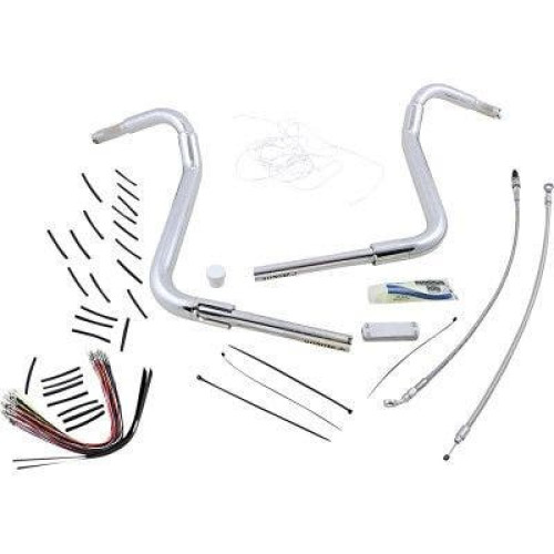 PartzBiz HD: 4416088-FBI Fat Baggers 1-1/2 Chrome 16” EZ ติดตั้งสายแฮนด์บาร์แบบโค้งมน PKG FLH 08-13 809416 0601-5291 06015291 PartzBiz HD: 4416088-FBI Fat Baggers 1-1/2 Chrome 16” EZ ติดตั้งสายแฮนด์บาร์แบบโค้งมน PKG FLH 08-13 809416 0601-5291 06015291