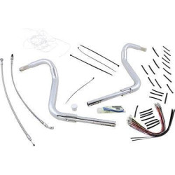 PartzBiz HD FBI-809516 - FBI Fat Baggers 1-1/2 Chrome 16" EZ Install Rounded Top Handlelbar Cable PKG FLH 14-20 809516 0601-5297 06015297 PartzBiz HD FBI-809516 - FBI Fat Baggers 1-1/2 Chrome 16" EZ Install Rounded Top Handlelbar Cable PKG FLH 14-20 809516 0601-5297 06015297