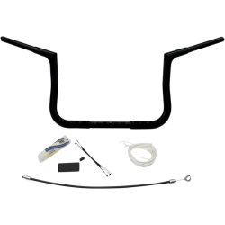 PartzBiz HD FBI-709110-B - FBI Fat Baggers 1-1/4 Chrome 10 EZ Install Flat Top Handlebar Harley Batwing 98-13 PartzBiz HD FBI-709110-B - FBI Fat Baggers 1-1/4 Chrome 10 EZ Install Flat Top Handlebar Harley Batwing 98-13