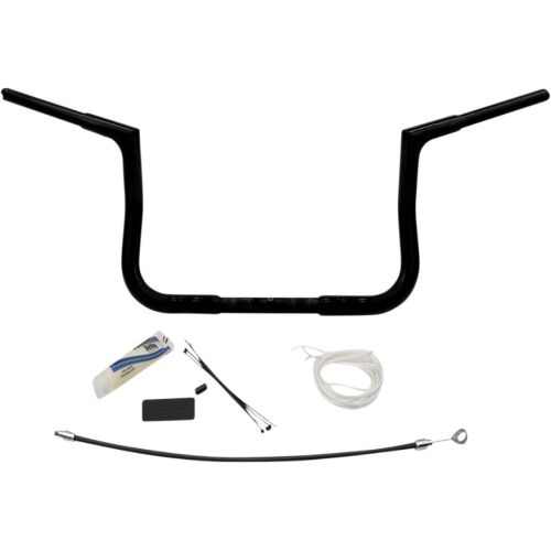 PartzBiz HD: 4416049-FBI Fat Baggers 1-1/4 Chrome 10 EZ Install Flat Top Handlebar Harley Batwing 98-13