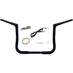 PartzBiz HD FBI-709212-B - FBI Fat Baggers 1-1/4 Black 12 EZ Install Flat Top Handlebar Harley Touring 14-20 PartzBiz HD FBI-709212-B - FBI Fat Baggers 1-1/4 Black 12 EZ Install Flat Top Handlebar Harley Touring 14-20