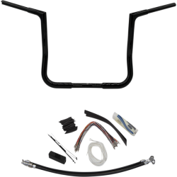 PartzBiz HD FBI-709114-B - FBI Fat Baggers 1-1/4 Black 14 EZ Install Flat Top Handlebar Harley Batwing 98-13 PartzBiz HD FBI-709114-B - FBI Fat Baggers 1-1/4 Black 14 EZ Install Flat Top Handlebar Harley Batwing 98-13
