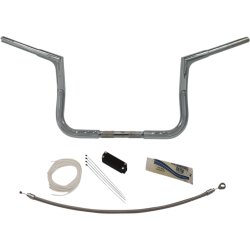 PartzBiz HD FBI-709110 - FBI Fat Baggers 1-1/4 Chrome 10 EZ Install Flat Top Handlebar Harley Batwing 98-13 PartzBiz HD FBI-709110 - FBI Fat Baggers 1-1/4 Chrome 10 EZ Install Flat Top Handlebar Harley Batwing 98-13