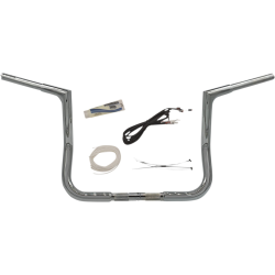 PartzBiz HD FBI-709212 - FBI Fat Baggers 1-1/4 Chrome 12 EZ Install Flat Top Handlebar Harley Touring 14-20 PartzBiz HD FBI-709212 - FBI Fat Baggers 1-1/4 Chrome 12 EZ Install Flat Top Handlebar Harley Touring 14-20