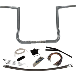 PartzBiz HD FBI-709114 - FBI Fat Baggers 1-1/4 Chrome 14 EZ Install Flat Top Handlebar Harley Batwing 98-13 PartzBiz HD FBI-709114 - FBI Fat Baggers 1-1/4 Chrome 14 EZ Install Flat Top Handlebar Harley Batwing 98-13