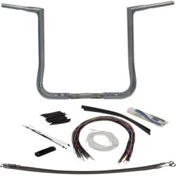 PartzBiz HD FBI-709116 - FBI Fat Baggers 1-1/4 Chrome 16 EZ Install Flat Top Handlebar Harley Batwing 98-13 PartzBiz HD FBI-709116 - FBI Fat Baggers 1-1/4 Chrome 16 EZ Install Flat Top Handlebar Harley Batwing 98-13
