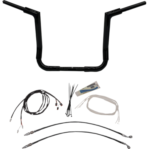 PartzBiz HD: 4416063-FBI Fat Baggers Black 1-1/2" EZ Install Flat Top 14" Handlebar Harley FLH 14-Up PartzBiz HD: 4416063-FBI Fat Baggers Black 1-1/2" EZ Install Flat Top 14" Handlebar Harley FLH 14-Up