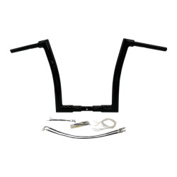 PartzBiz HD FBI-609314-B - FBI Fat Baggers Black 1-1/2" EZ Install Flat Top 14" Handlebar Harley FLTR 15-20 PartzBiz HD FBI-609314-B - FBI Fat Baggers Black 1-1/2" EZ Install Flat Top 14" Handlebar Harley FLTR 15-20