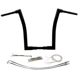 PartzBiz HD FBI-609316-B - FBI Fat Baggers Black 1-1/2" EZ Install Flat Top 16" Handlebar Harley FLTR 15-20 PartzBiz HD FBI-609316-B - FBI Fat Baggers Black 1-1/2" EZ Install Flat Top 16" Handlebar Harley FLTR 15-20