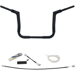 PartzBiz HD FBI-609112-B - FBI Fat Baggers Black 1-1/2 EZ Install Flat Top Handlebar 12" Harley FLH 08-13 PartzBiz HD FBI-609112-B - FBI Fat Baggers Black 1-1/2 EZ Install Flat Top Handlebar 12" Harley FLH 08-13
