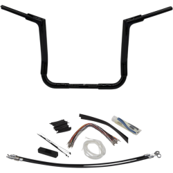 PartzBiz HD FBI-609114-B - FBI Fat Baggers Black 1-1/2 EZ Install Flat Top Handlebar 12" Harley FLH 08-13 PartzBiz HD FBI-609114-B - FBI Fat Baggers Black 1-1/2 EZ Install Flat Top Handlebar 12" Harley FLH 08-13