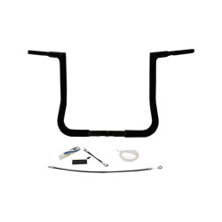 PartzBiz HD FBI-709112-B - FBI Fat Baggers Black 1-1/4" EZ Install Flat Top 12" Handlebar Harley FLH 08-13 PartzBiz HD FBI-709112-B - FBI Fat Baggers Black 1-1/4" EZ Install Flat Top 12" Handlebar Harley FLH 08-13