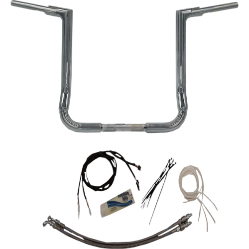 PartzBiz HD: 4415966-FBI Fat Baggers Chrome 1-1/2” EZ ติดตั้งแฮนด์แบนด้านบน 16” Harley FLH 14-Up PartzBiz HD: 4415966-FBI Fat Baggers Chrome 1-1/2” EZ ติดตั้งแฮนด์แบนด้านบน 16” Harley FLH 14-Up